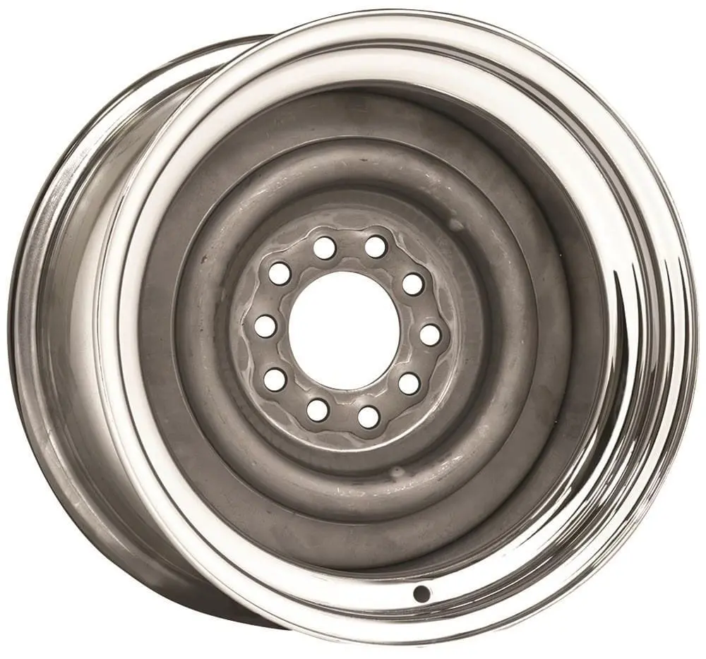 Smoothie Steel Rim: Chrome Outer + Raw Primer Center, 15" X 5", Wv13-551203 1